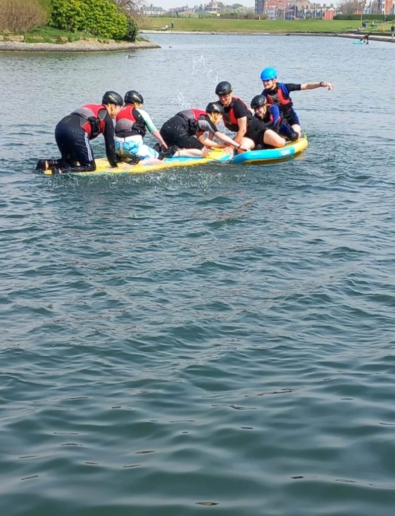 Blackpool Sea Cadets enjoying a water-based activity.